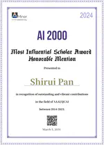 AI2000 AAAI/IJCAI Most Influential Scholars (2024)